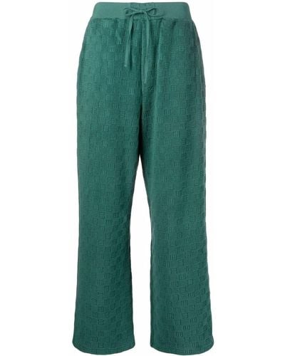 Ambush Pantalones de punto con monograma en jacquard - Verde