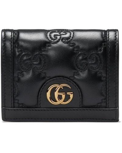 Gucci GG Matelassé Card Case Wallet - Zwart