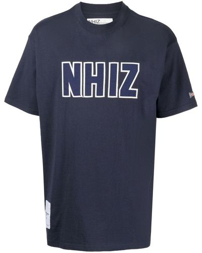 Izzue T-Shirt mit Logo-Stickerei - Blau