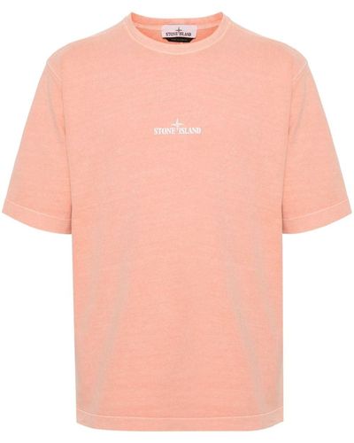 Stone Island ロゴ Tシャツ - ピンク