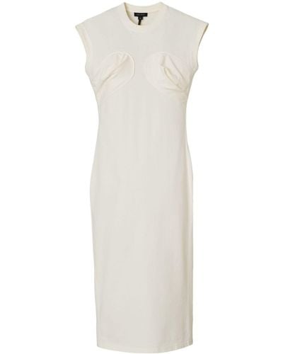 Marc Jacobs Seamed Up Sleeveless Midi Dress - White