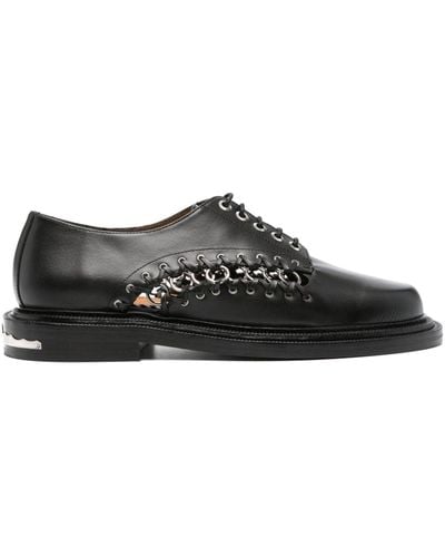 Toga Virilis Ring-embellished Oxford Shoes - Black