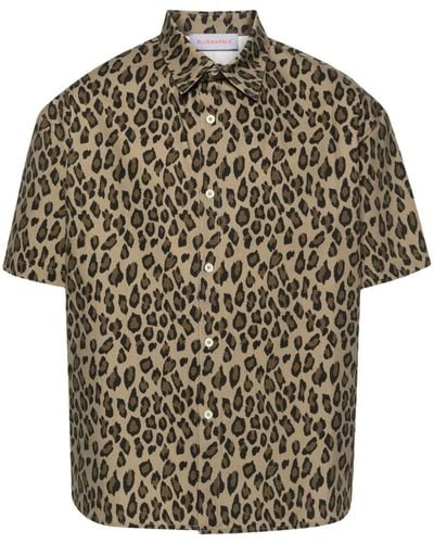 Bluemarble Leopard-print Short-sleeve Shirt - Natural