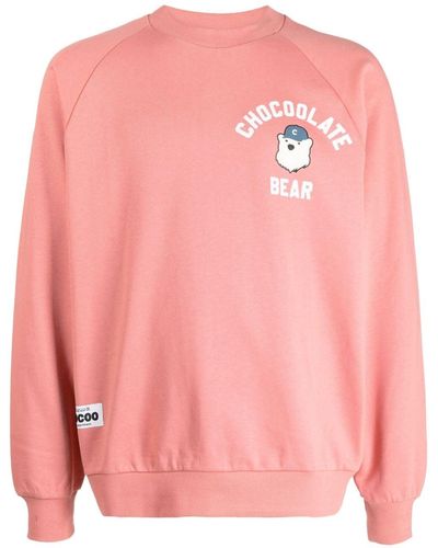 Chocoolate Sweatshirt mit Logo-Print - Pink