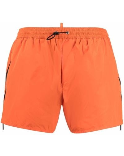 DSquared² Drawstring Swim Shorts - Orange