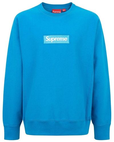 Supreme Box Logo Crew-neck Sweatshirt - Blue
