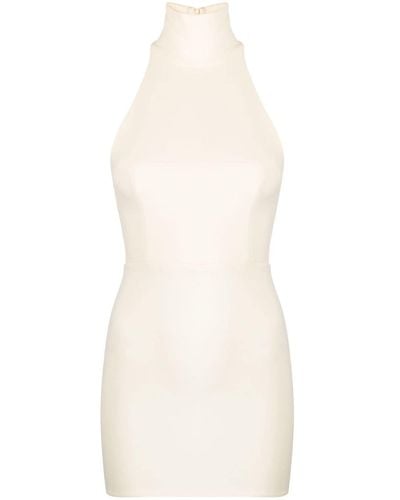 Alex Perry Colton High-neck Mini Dress - White