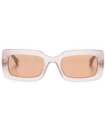 Carolina Herrera Translucent Rectangle-frame Sunglasses - Pink