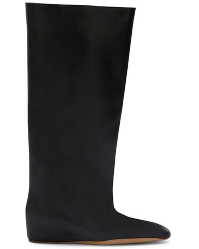 Jil Sander Kniehohe Stiefel - Schwarz