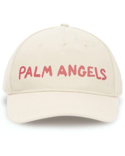 Palm Angels Honkbalpet Met Logoprint - Naturel