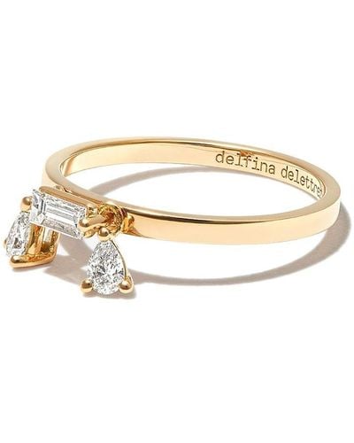 Delfina Delettrez 18kt Dancing Diamonds Gelbgoldring mit Diamanten - Mettallic