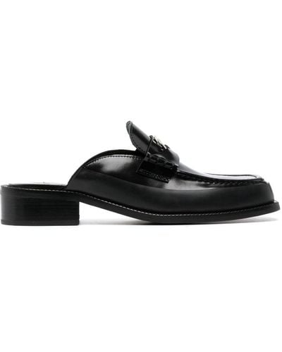 MISBHV Brutalist Slip-on Leather Loafers - Black