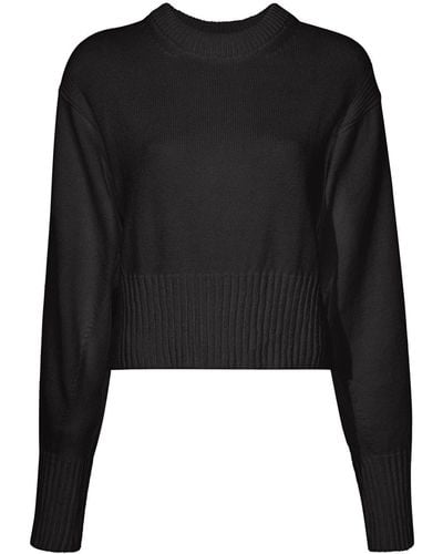 Proenza Schouler Jersey corto de manga larga - Negro