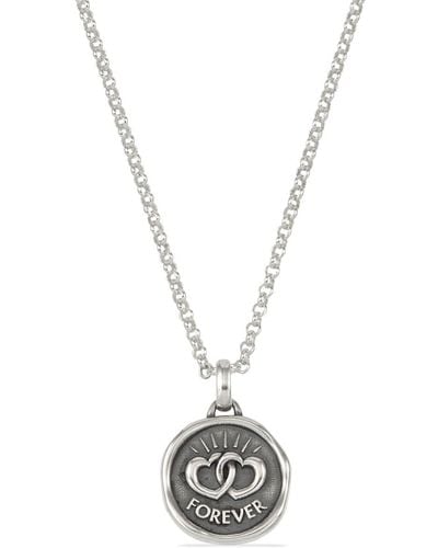 Dower & Hall Forever Hearts Talisman Necklace - White