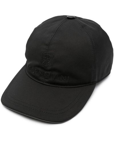 Corneliani Gorra con logo bordado - Negro