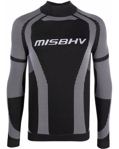 MISBHV Top con logo estampado y manga larga - Negro