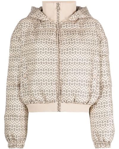 Patrizia Pepe Monogram Padded Down Jacket - Natural