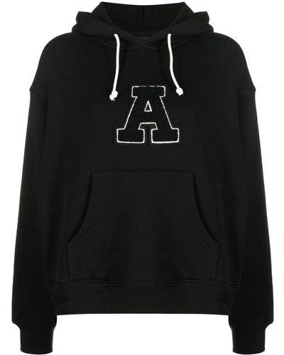 Axel Arigato University A Appliquéd Hoodie - Black