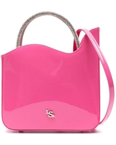 Le Silla Ivy Handtasche aus Lackleder - Pink