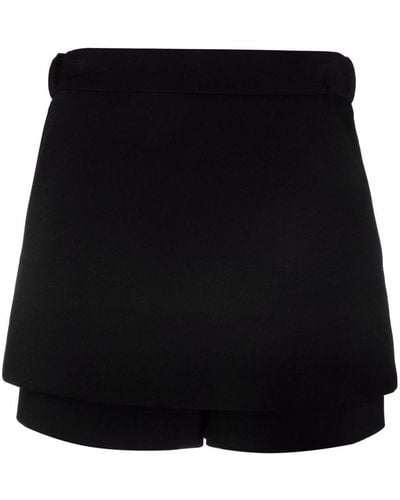 Maje Short en crêpe à taille haute - Noir