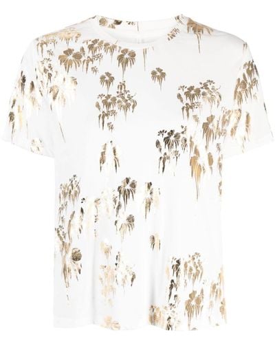 Cynthia Rowley Floral-print Cotton T-shirt - White