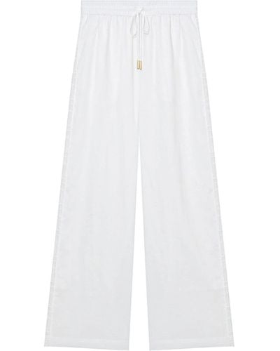Aje. Drawstring Linen Trousers - White