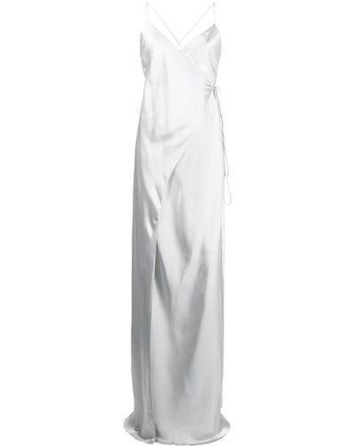 Michelle Mason Vestido cruzado de seda - Blanco
