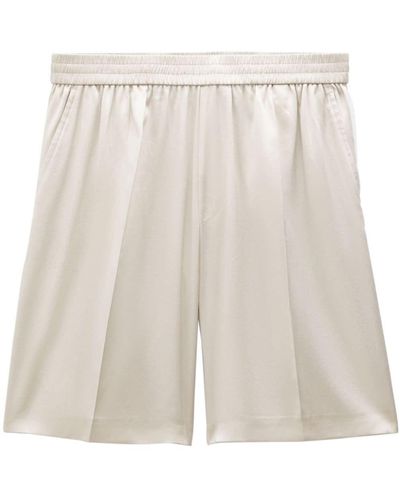 Filippa K Relaxed-fit Stretch-silk Shorts - White