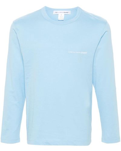 Comme des Garçons Logo-print cotton T-shirt - Blau