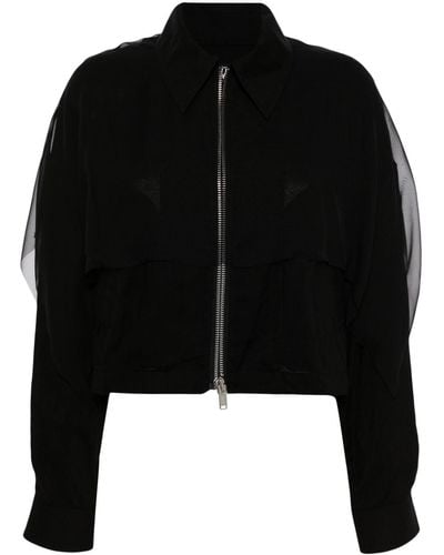 Undercover Logo-patch Layered Jacket - Black