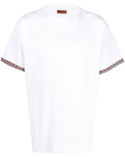 Missoni T-shirt Met Zigzag Afwerking - Wit