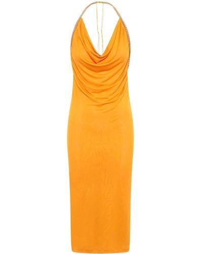 Dion Lee Barball Halterneck Midi Dress - Orange