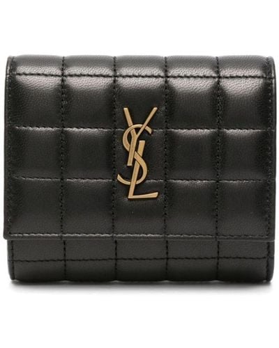 Saint Laurent Quilted Leather Wallet - Black