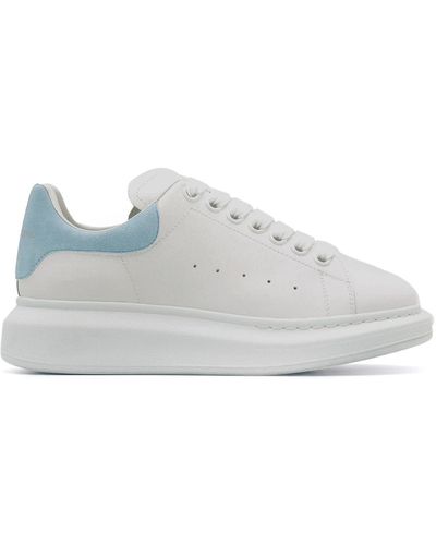 Alexander McQueen Alexander Mc Queen White En Power Blue Oversized Sneakers - Wit