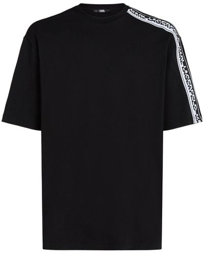 Karl Lagerfeld Camiseta con banda del logo - Negro
