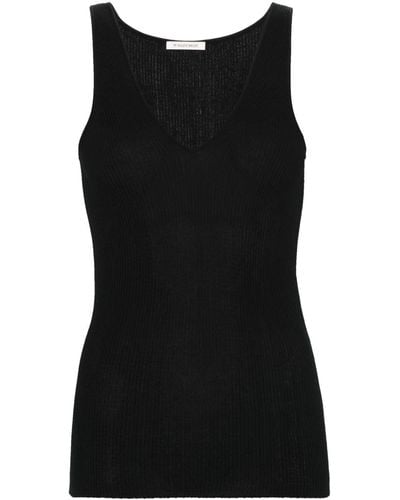 By Malene Birger Top Rory de punto - Negro