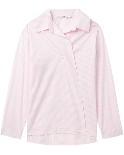 B+ AB Asymmetric Cotton Shirt - Pink