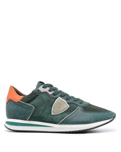 Philippe Model Trpx Running Suede Sneakers - Green