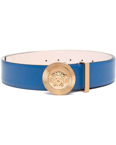 Versace Medusa Plaque Belt - Blue