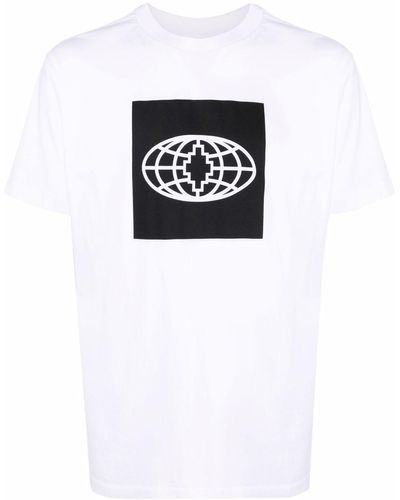 Marcelo Burlon T-Shirt mit Globus-Print - Schwarz
