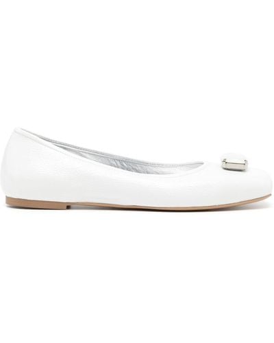 Madison Maison Marion Leather Ballerina Shoes - ホワイト