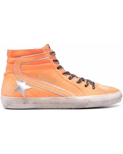 Golden Goose Slide High-Top-Sneakers - Orange