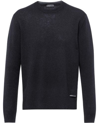 Prada Crew Neck Cashmere Sweater - Black