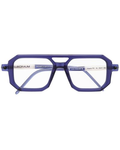 Kuboraum Square-frame Tinted Sunglasses - Blue