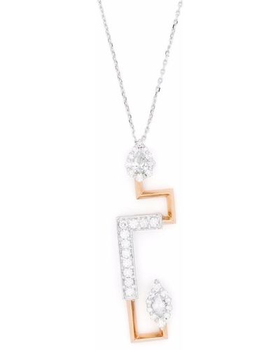 YEPREM 18kt Gold Diamond Pendant Necklace - Metallic