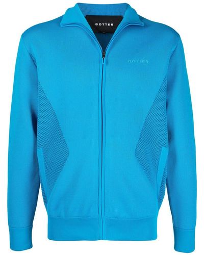 BOTTER Embroidered-logo Zip-up Sweatshirt - Blue