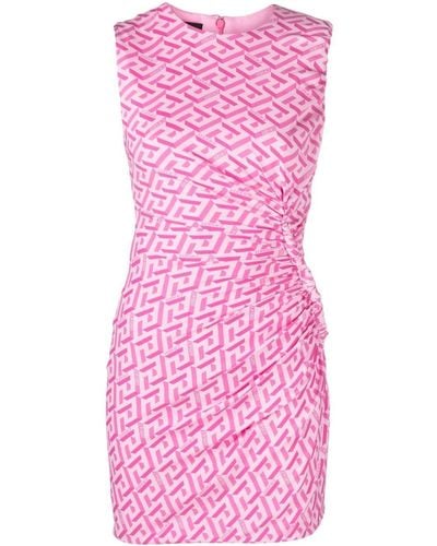 Versace Greca Gedrapeerde Mini-jurk - Roze