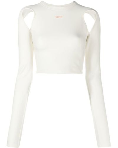 Off-White c/o Virgil Abloh Cropped-Top mit Cut-Outs - Weiß