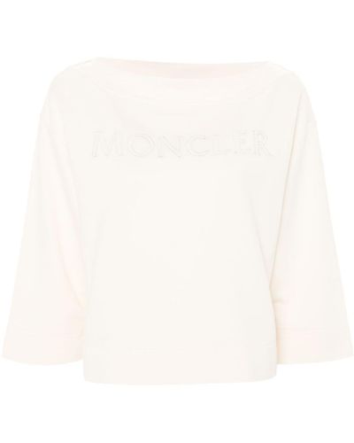 Moncler Logo-Appliqué Cotton T-Shirt - White