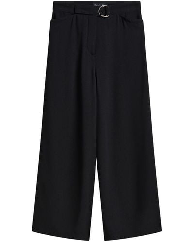 agnès b. Pleat-detailing Flared Trousers - Black